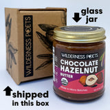 Wilderness Poets, Organic Chocolate Hazelnut Butter - (8 Ounce) - No Palm Oil - Simple Ingredients - 70% Hazelnuts, 30% Dark Chocolate Sweetened