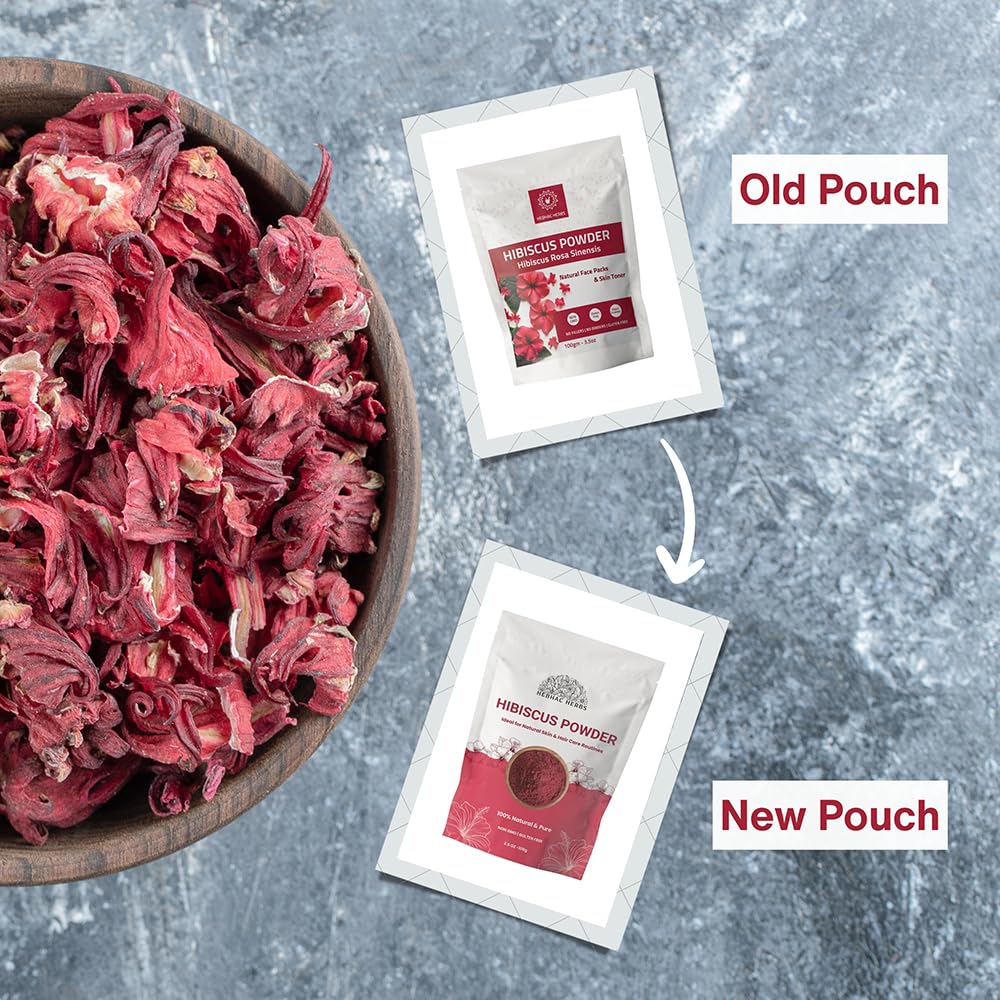 Hibiscus Powder for Skin 227g | Hibiscus Powder for face (8 oz) | 100% Pure Raw Hibiscus Powders for Hair, Skin & Tea | Vegan, Non GMO, Gluten