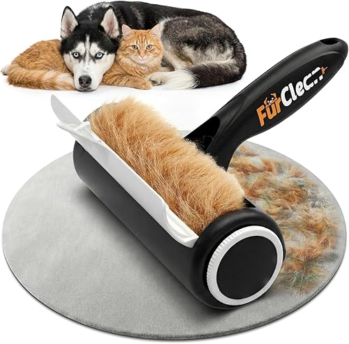 FurClean Pet Hair Removal Roller - Electrostatic Absorption Reusable Lint Rollers for Pet Hair - Cleaning Tool for Furniture, Couch and Carpet - Large