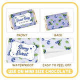 Blueberry Berry Sweet Baby Mini Chocolate Bar Wrappers, Blueberry Candy Bar Labels, Berry Sweet Baby is On the Way Stickers for Chocolate, Fruit