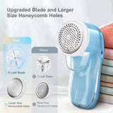 Fabric Shaver, Lint Remover for Clothes, Electric Lint Remover with 3 Replaceable Blades, Removes Fabric Pills, Rechargeable Sweater Defuzzer Pill