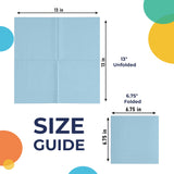 Party Solids Light Blue Napkins Disposable Everyday 50 Pcs 2 Ply Light Blue Dinner Napkins Paper Everyday For Parties & Party Supplies