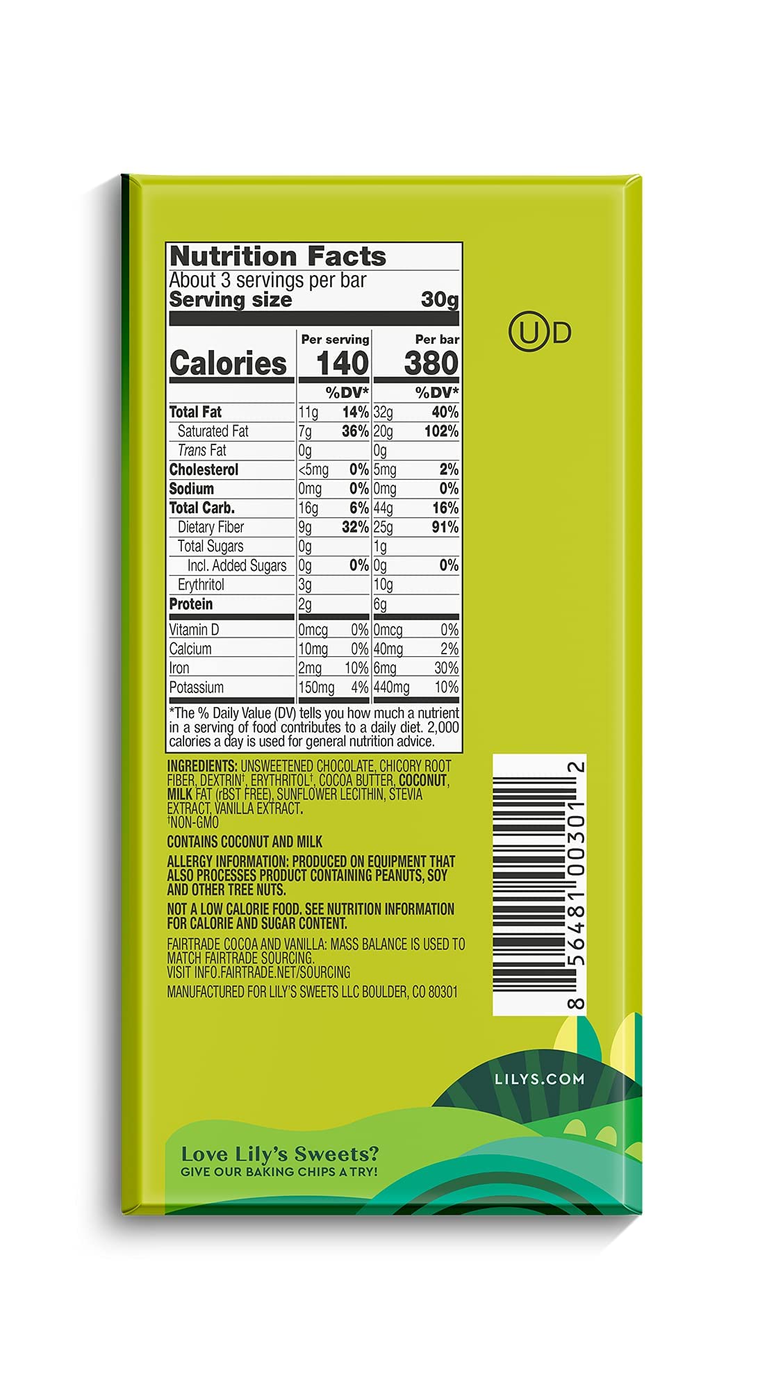 Lily's Chocolate Variety Pack | Stevia Sweetened, No Added Sugar, Low- Carb, Keto Friendly | 6 Flavors, 1 Bar each | Sampler, Gift Set