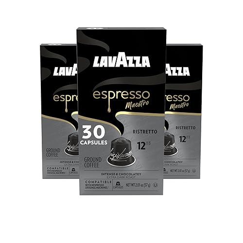 Lavazza Espresso Maestro Ristretto Aluminum Capsules Compatible with Nespresso* Original Machines, Dark Espresso Roast, Arabica and Robusta Blend (30