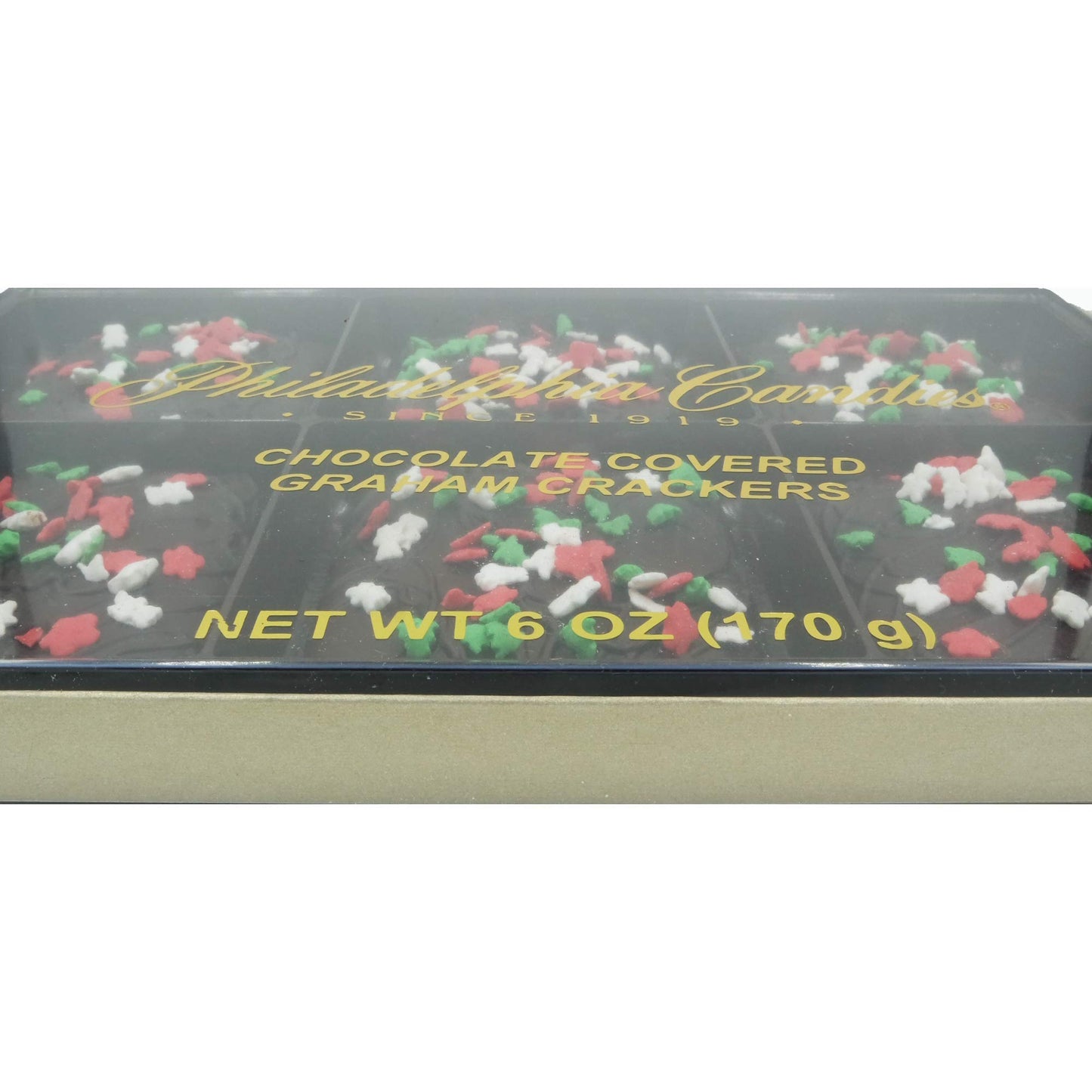 Philadelphia Candies Christmas Happy Holidays Gift, Dark Chocolate Covered Graham Crackers, 6 Ounce