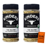 Kinder Organic The Blend Seasoning, SPG Salt Pepper Garlic All-Purpose Seasoning,12.5 oz (Pack of 2) + Bonus Taste Valley Gift