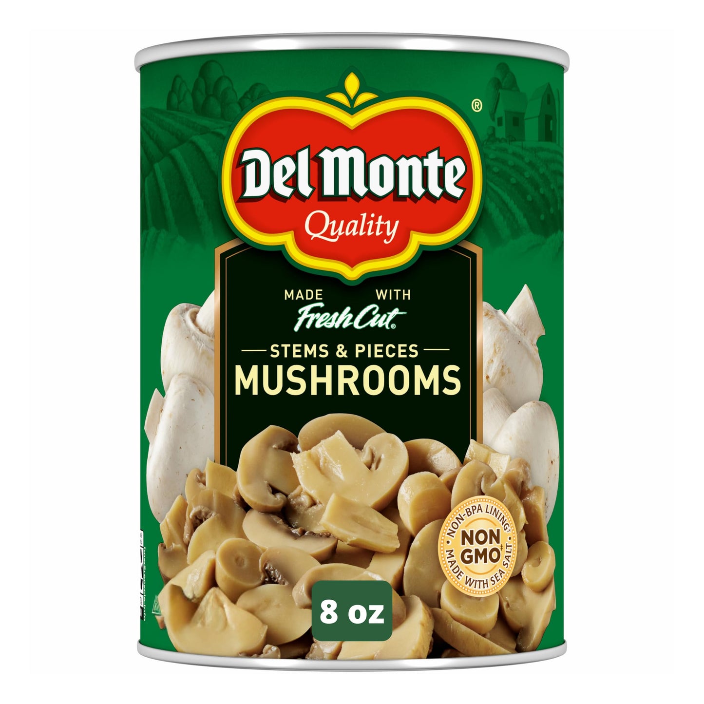 Del Monte Mushroom Stems and Pieces, 8 oz. Can