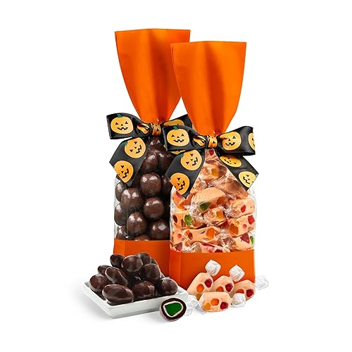 Fames Chocolates Happy Halloween Chocolate Jellies and Orange Nougat Candy - 2pcs set