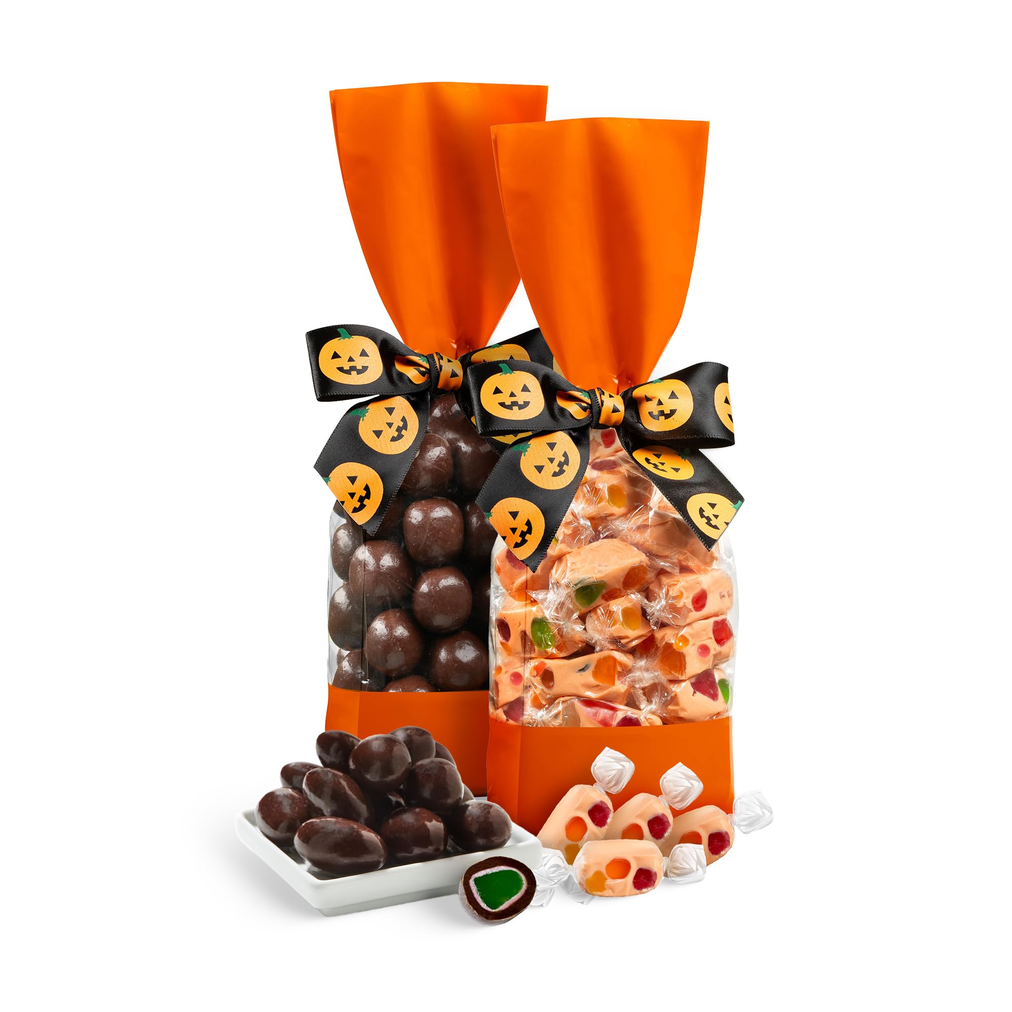 Fames Chocolates Happy Halloween Chocolate Jellies and Orange Nougat Candy - 2pcs set