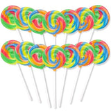 Mini Swirl Lollipops, Rainbow Suckers, Individually Wrapped Candy, Party Favors, 14 Count