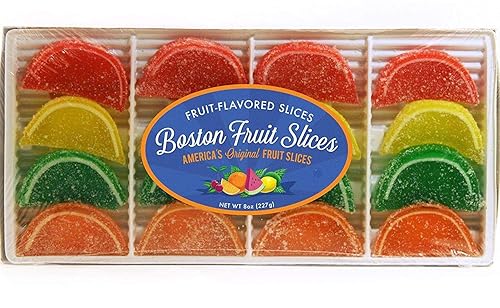 Boston Fruit Slices - 8oz Tray - America's Original Fruit Slices - Vegan, Gluten Free, Completely Allergen Free!