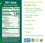 ALO Aloe Vera Juice Drink | AWAKEN - Aloe Vera + Wheatgrass | 16.9 fl oz, Pack of 12 | Plant Based Drink with Real Aloe Vera Pulp