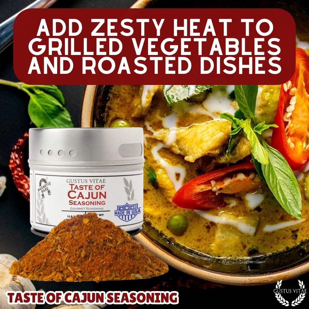 Taste of Cajun | Gourmet Seasoning | Non GMO, All Natural | Artisanal Spice Blend | Handmade in USA in Small Batches | Ultra Premium Spices & Herb Mix