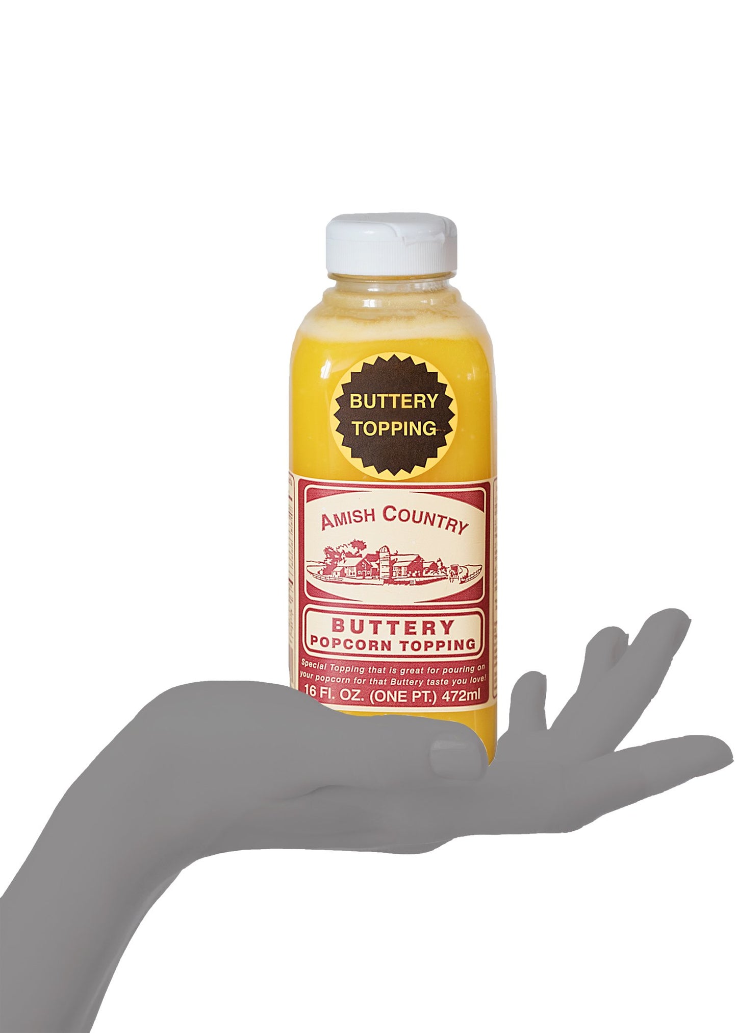 Amish Country Popcorn | Buttery Popcorn Topping | 16 oz Jar | Old Fashioned, GMO Free and Gluten Free (16 oz Jar)