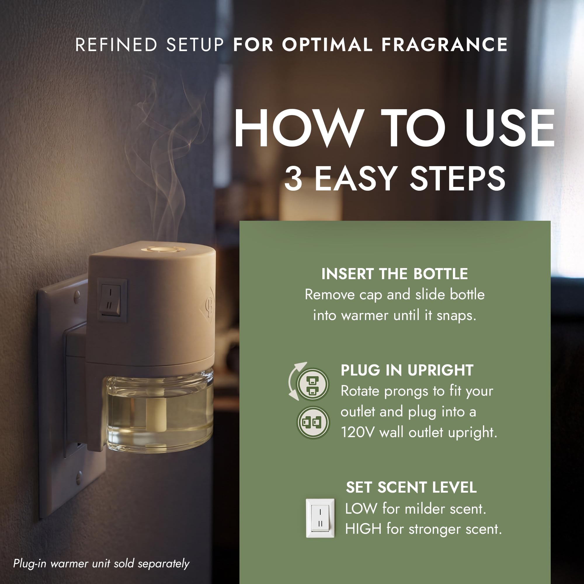 Claire Burke Plug in Scented Oil 4 Refills for Home and Bathroom, Original Scent, Pack of 2, 1.42 Oz