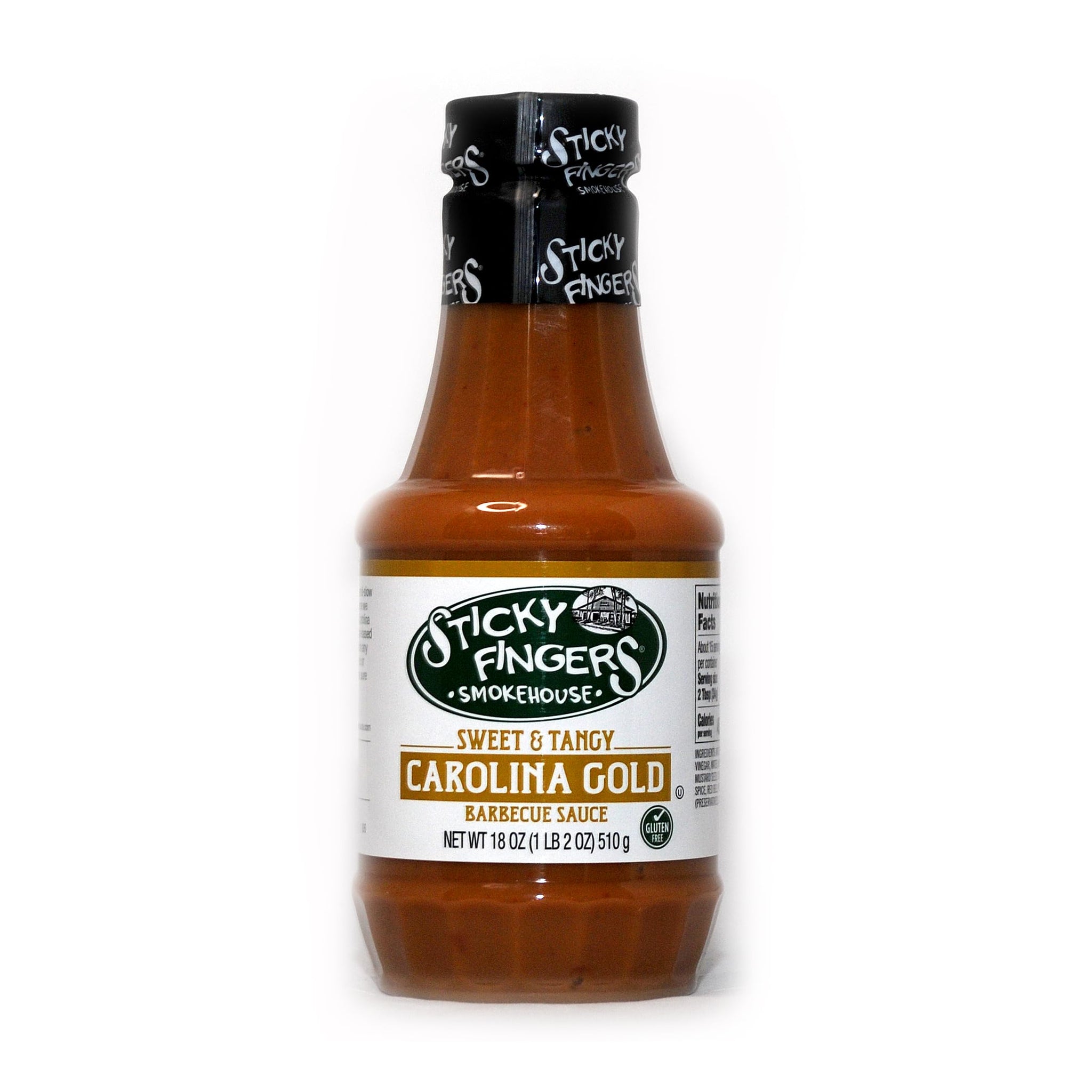 Sticky Fingers Carolina Classic Gold Barbeque Sauce, 18 oz, 3 Pack Bundled with a JFS Recipe Card