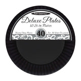 Party Essentials Deluxe Quality Hard Plastic 40 Count Party/Dinner Plates, 10-1/4-Inch, Black