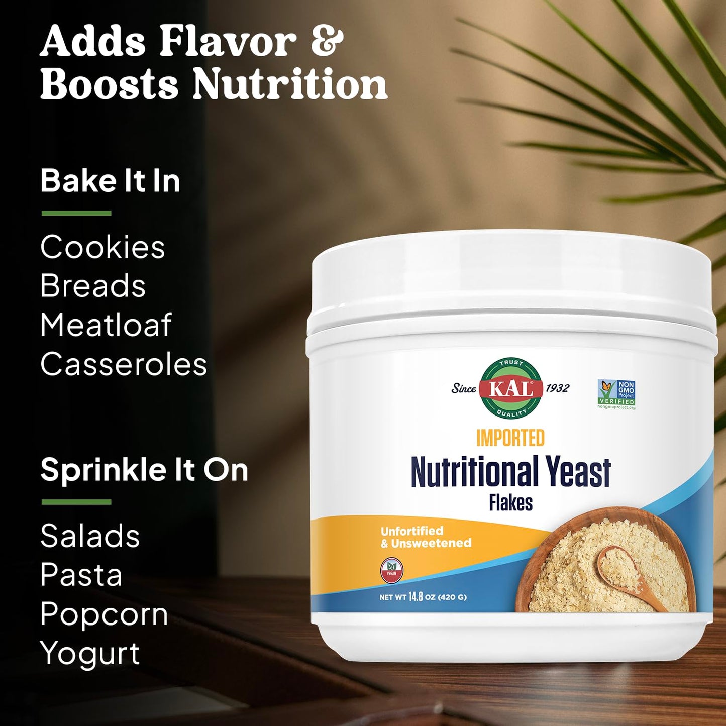 KAL Imported Yeast Flakes, 14.8 Ounce
