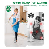 Greater Range Electric Spin Scrubber - Cordless Cleaning Head with 6 Replaceable Brushes - 90° Rotatable - Ideal for Floor, Window, Cars - Ivory White