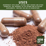 Pau D'Arco Powder - Inner Bark, by Herb Co, Tabebuia Impetiginosa, from Brazil, Kosher, for Encapsulation, Tea Blends, Soaps, Lotions, Body Washes