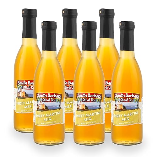 Santa Barbara Olive Co. Dirty Martini Mix - Elevate your cocktails with real olive brine! Premium and all-natural. 6pk, 375mL each