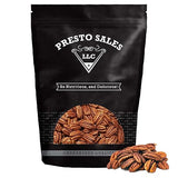 Presto Sales Pecan Halves 16 Oz | Raw, USA, Unsalted, Natural | Non-GMO, Keto/Paleo, Vegan | Perfect Mouth-Watering Taste, Low-Cholesterol, Dairy-Free