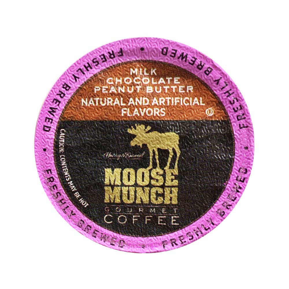 Moose Munch Coffee by Harry & David, Milk Chocolate Peanut Butter, 100 Single Serve Cups