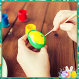 Leitee 24 Pcs Green Plastic Easter Eggs 4 Inch Large Blank Empty Eggs Bulk Paintable Detachable DIY Decoration for Easter Basket Stuffers Fillable