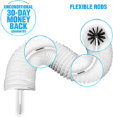 30-Feet Dryer Vent Cleaner Kit - Innovative Lint Remover Reusable Strong Nylon| Flexible Lint Brush with Drill Attachment for Faster Cleaning 30 Feet