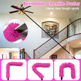CALBEAU 8 Foot Dusters for Cleaning, Duster with Extension Pole, Microfiber Feather Duster Used for Cleaning Ceiling Fan, High Window, Blinds