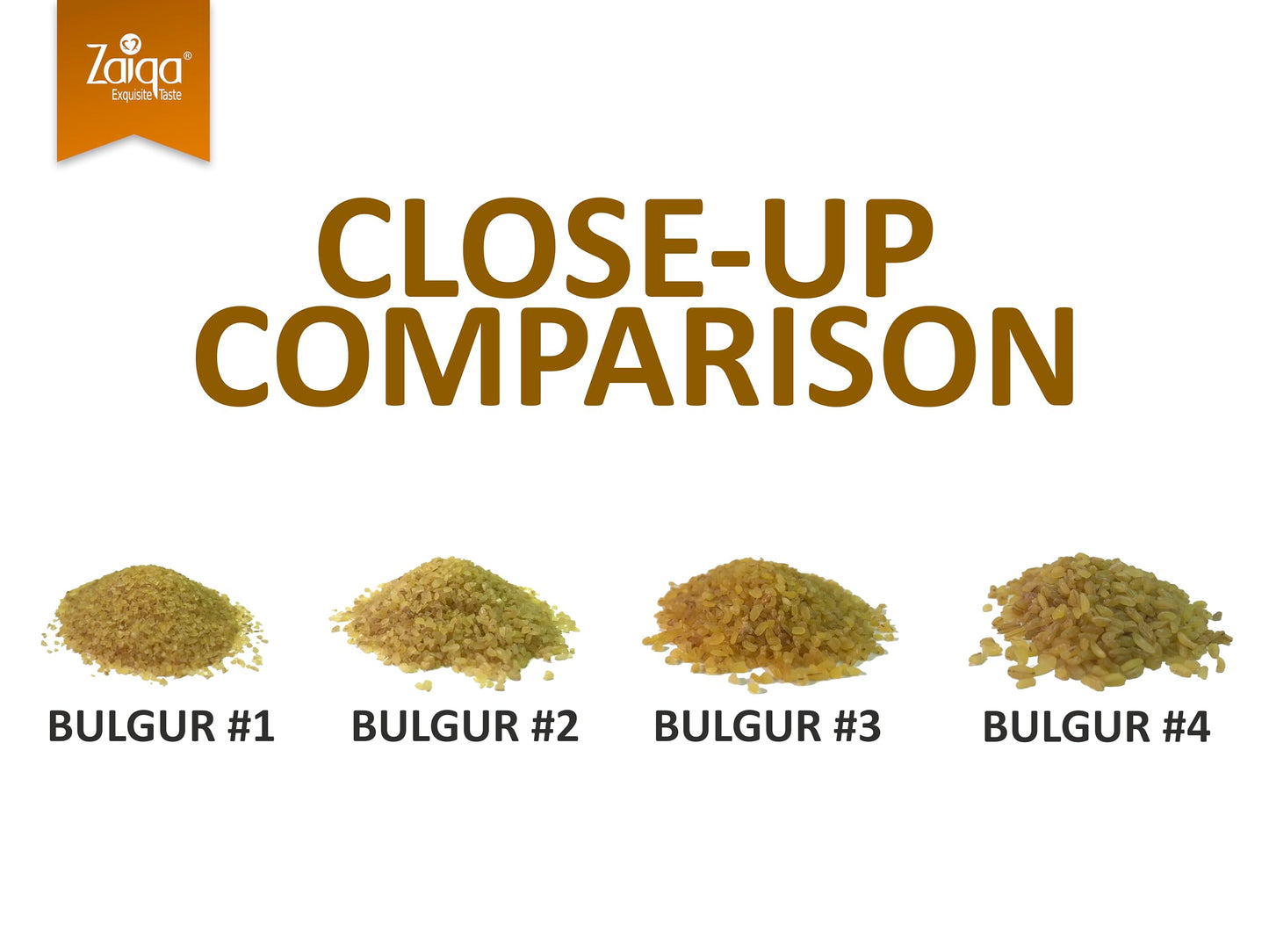 Zaiqa Bulgur Wheat #3 | Easy to Prepare, Delicious to Taste, 100% Whole Durum Wheat | Good for Nutritious Quick Side Dishes, Pilafs & Soups | Also a