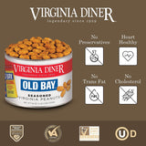 Virginia Diner Old Bay Seasoned Gourmet Virginia Peanuts - All Natural Virginia Peanuts Non-GMO, Preservative Free Gifts from Virginia Since 1929-9 Oz
