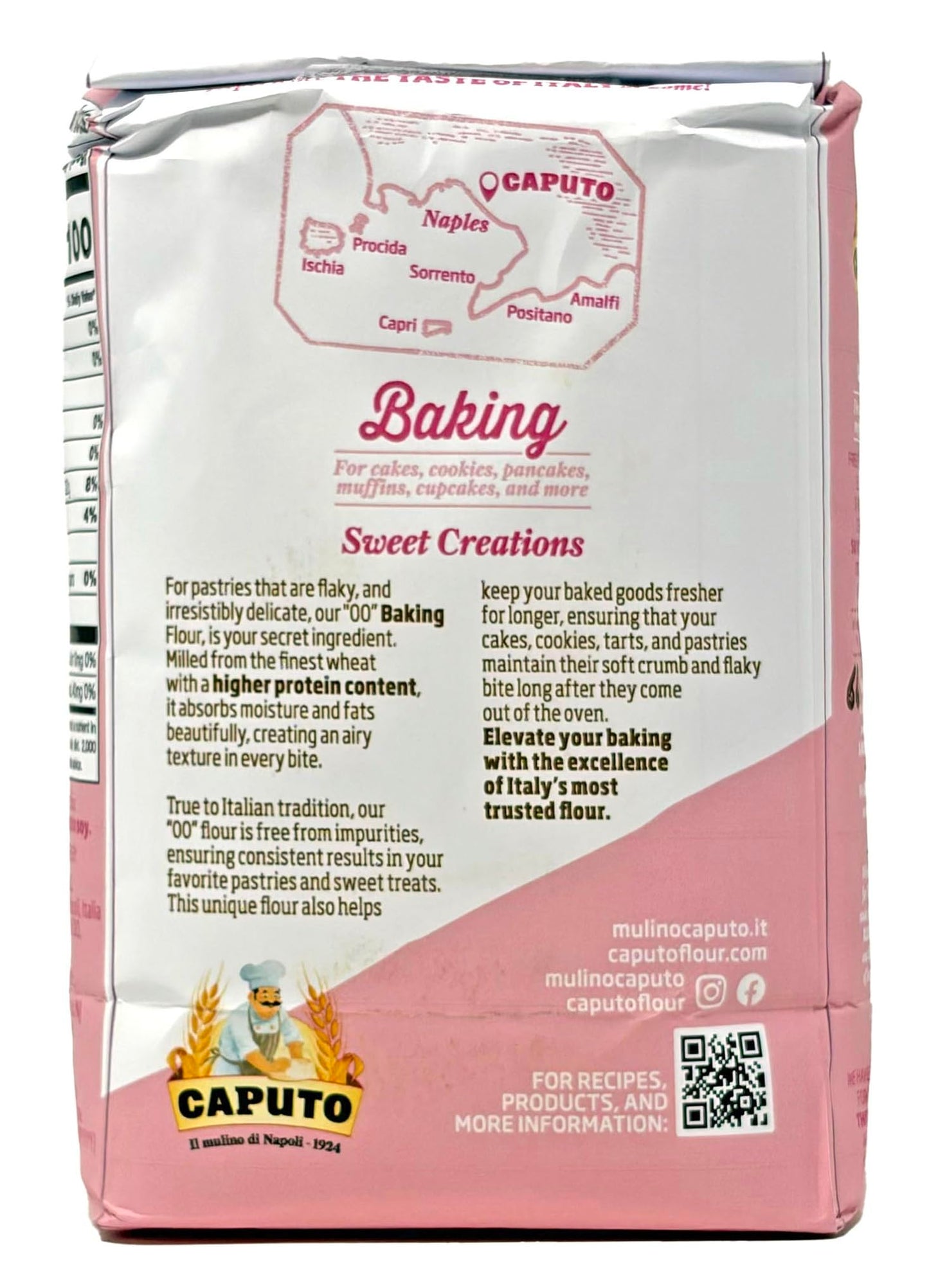 Antimo Caputo Baking (Pasticceria Pastry) 00 Flour 2.2 Pound Bag - For Desserts & Shortbreads - From Italy Type 00 Wheat