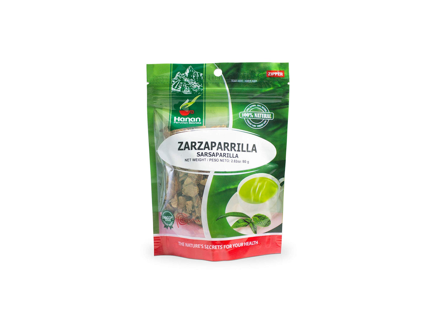 Hanan Peruvian Secrets Zarzaparrilla Herbal Tea | 100% Natural Sarsaparilla Root | 2.82oz / 80g | Naturally Aids in Supporting Healthy Skin