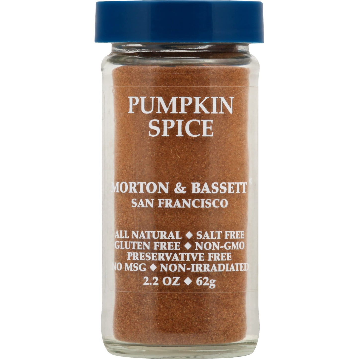 Morton & Bassett Pumpkin Spice, 2.2oz - Salt-Free, Non-GMO, Seasoning Blend for Fall & Holiday Baking