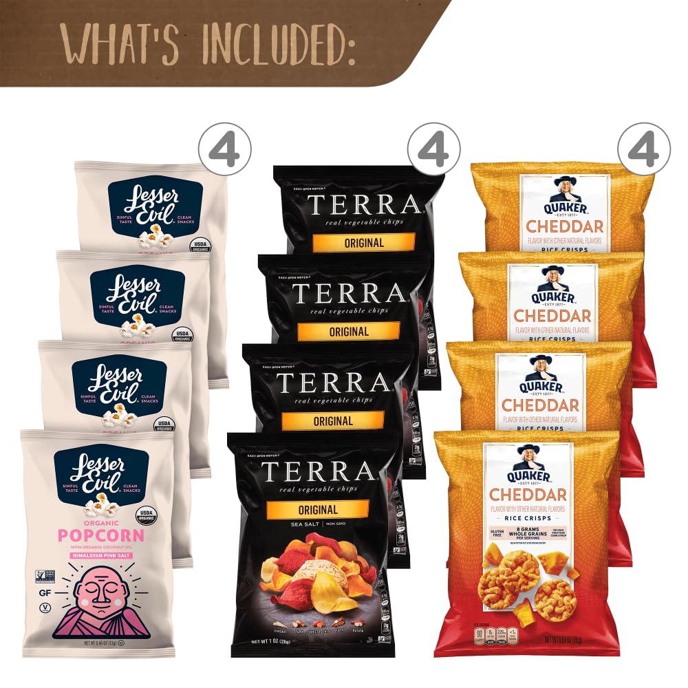 Break Box Assorted Snack Mix Variety Pack, Individually Wrapped Snacks, 61 Count (700-S0025)