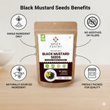 SPICY PANTRY Black Mustard Seeds 4 oz - Whole Spice for Curries, Pickles, Marinades, Spice Blends & Tempering - Non-GMO, Gluten Friendly, Bold