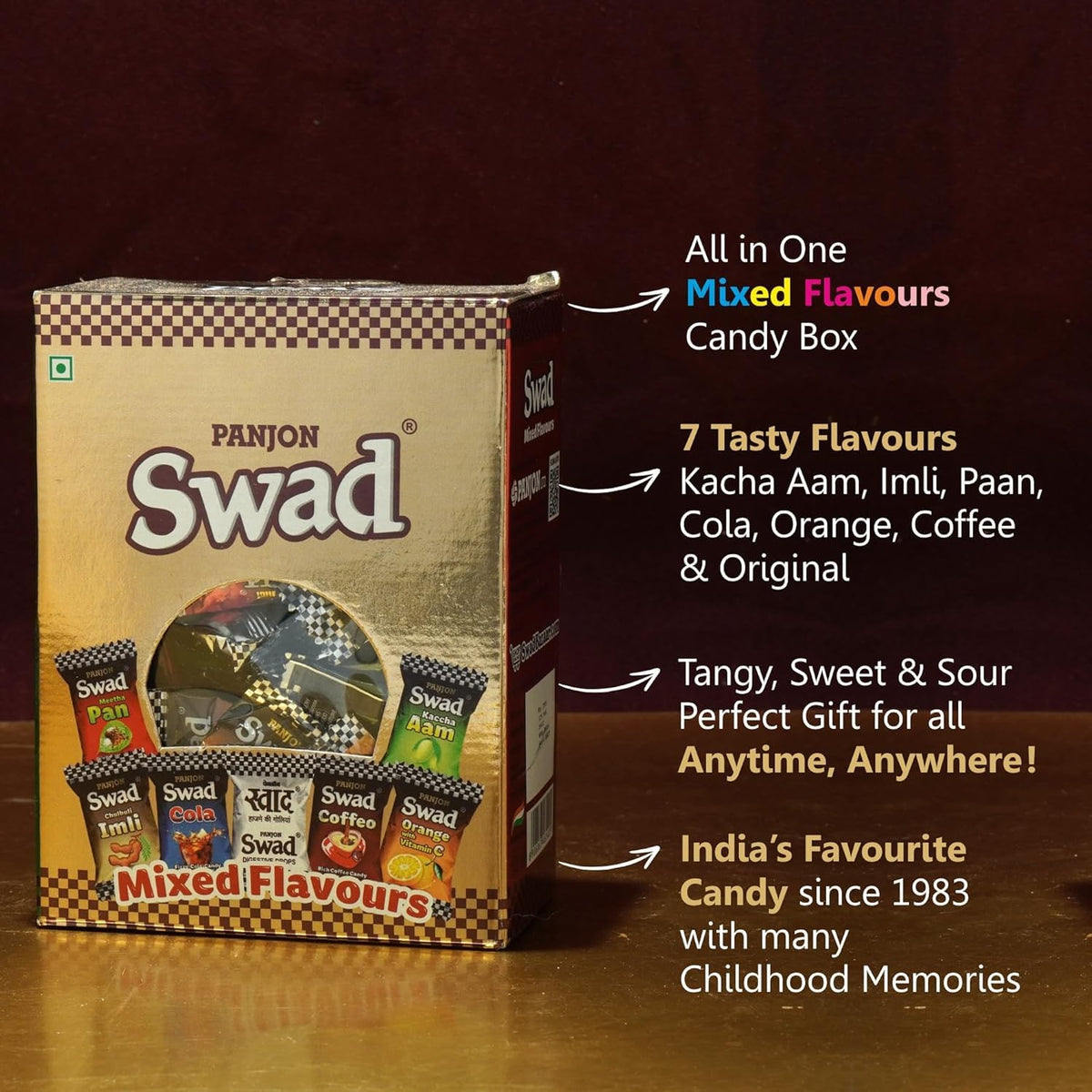 Swad Candy Gift Box, 1 Original Swad Toffee & 1 Mixed Chocolate, Pack of 2, 800g