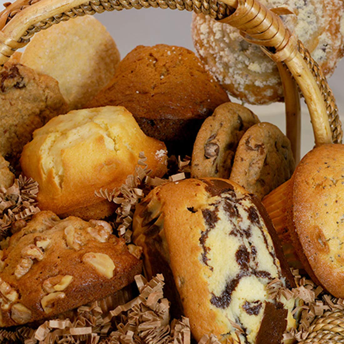 Poppie's Dough Fresh Baked Muffin and Cookie Basket (13 count) - Thank You Gifts, Birthdays, Gifts for Men & Women, New Baby, Congratulations