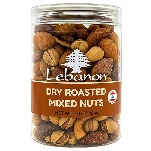 Lebanon - Premium Roasted Mixed Nuts, 10 oz (284g), Mix of Almonds, Cashews, Pistachios, Hazelnuts and Kri Peanuts