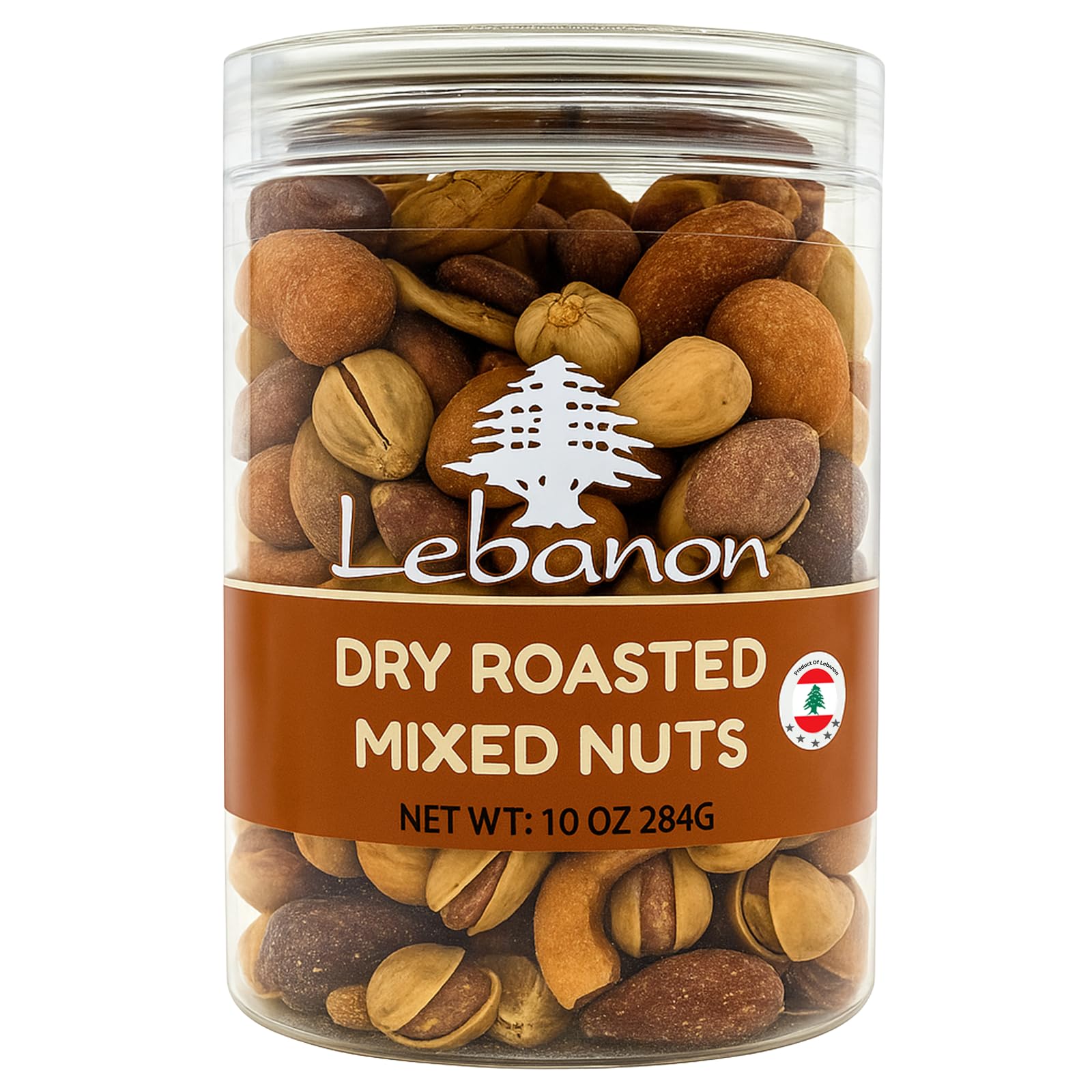 Lebanon - Premium Roasted Mixed Nuts, 10 oz (284g), Mix of Almonds, Cashews, Pistachios, Hazelnuts and Kri Peanuts