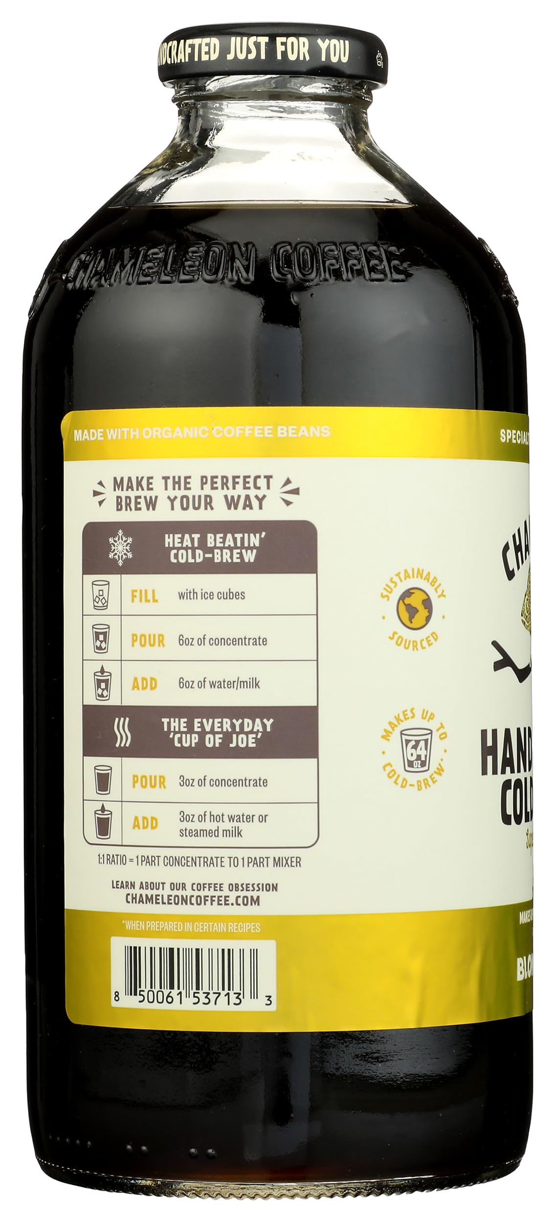 Chameleon Cold Brew Organic Blonde Roast Cold Brew Coffee Concentrate, 32 FZ