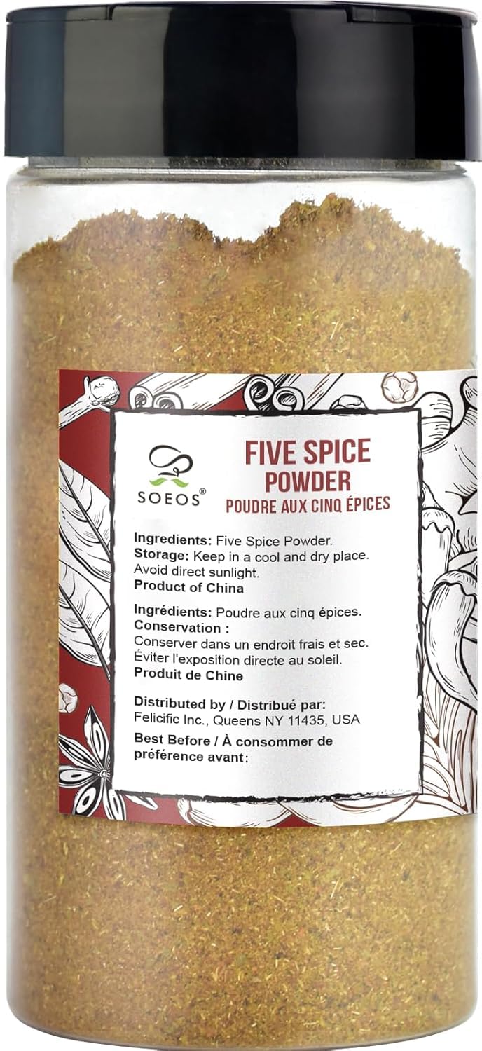 Soeos Chinese Five Spice Pack of 36? 4oz*36?, Five Spice Powder, Five Spice Chinese Seasoning Non-GMO, Non-irradiated, No preservatives, No MSG
