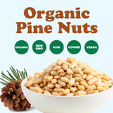 Food to Live Organic Pine Nuts, 18 Pounds - Non-GMO, Whole Raw Pignolias, Unsalted, No Shell, Vegan, Kosher, Bulk Snack. Rich in Vitamin E, Protein