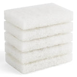 Non-Scratch Nylon scrubbing pad Replacement Scrubber, White 5 Pack 5.5 * 3.15 inch