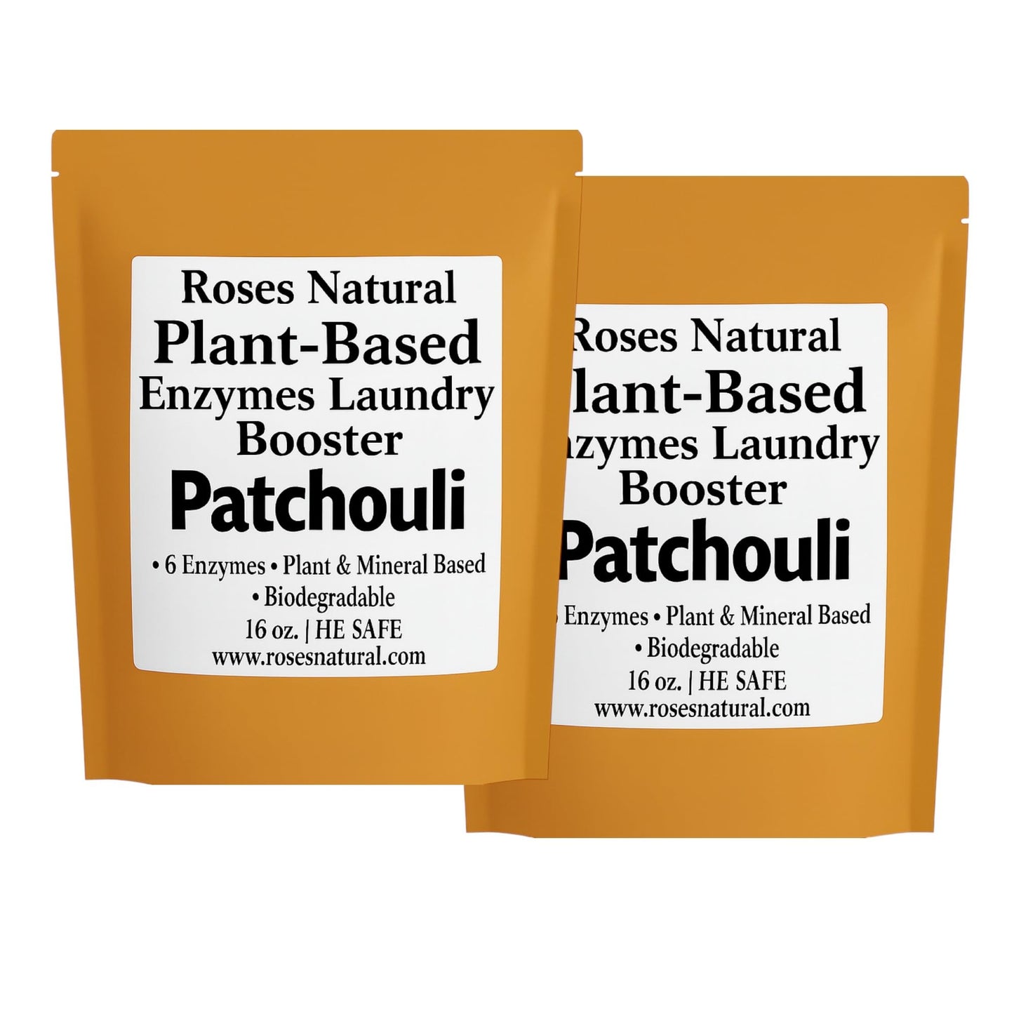 Roses Natural Natural Enzyme Laundry Booster - Patchouli | 6 Enzyme | Deep Clean System | Earthy Essential Oil Scent | Biodegradable | HE Safe |