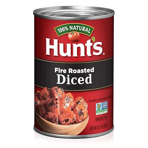 Hunt’s Fire Roasted Diced Tomatoes, Perfect for Chili & Soups, 14.5 oz. Can