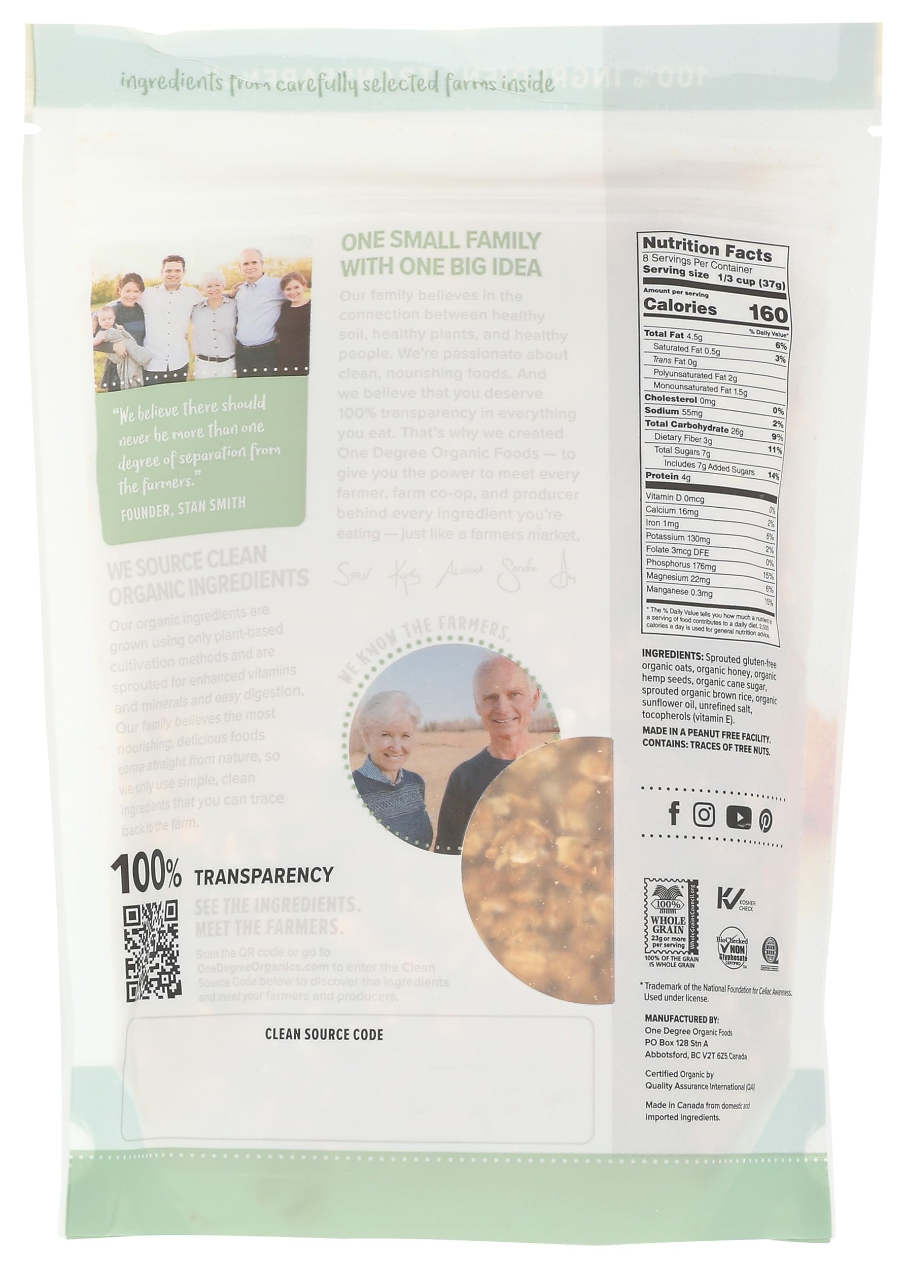Granola - Oat Honey Hemp 11oz USA (Case6)