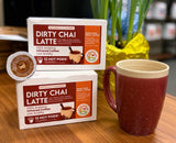 Dirty Chai Latte Coffee Pods, Espresso Chai Single Serve Pod, Medium Roast Coffee with Natural Chai & Vanilla Flavor, Single Serve Pods, 12 count