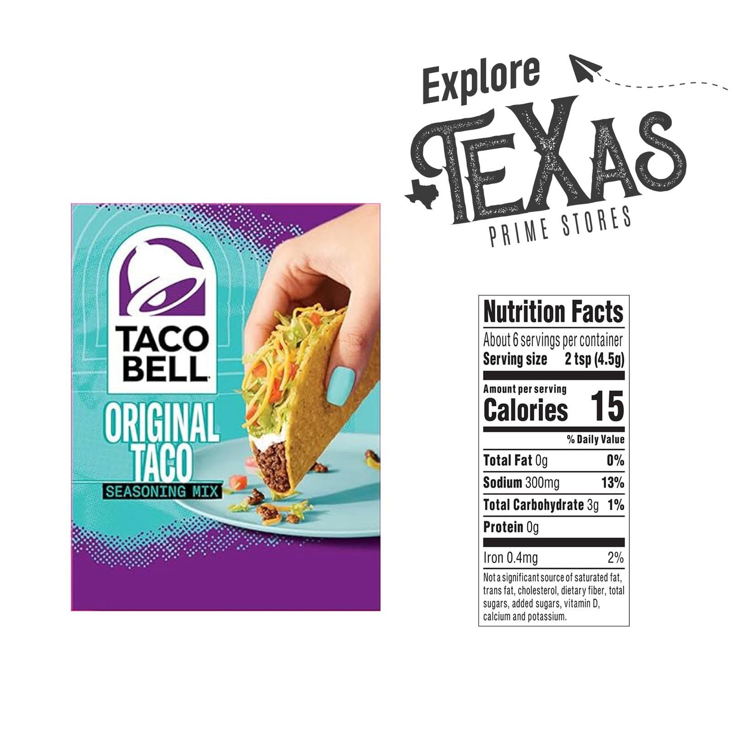 Taco Bell - Lavinia essentials Bundle: 12-Pack of Original Taco Seasoning Mix, 1oz Packet + 1 Utility Prop.